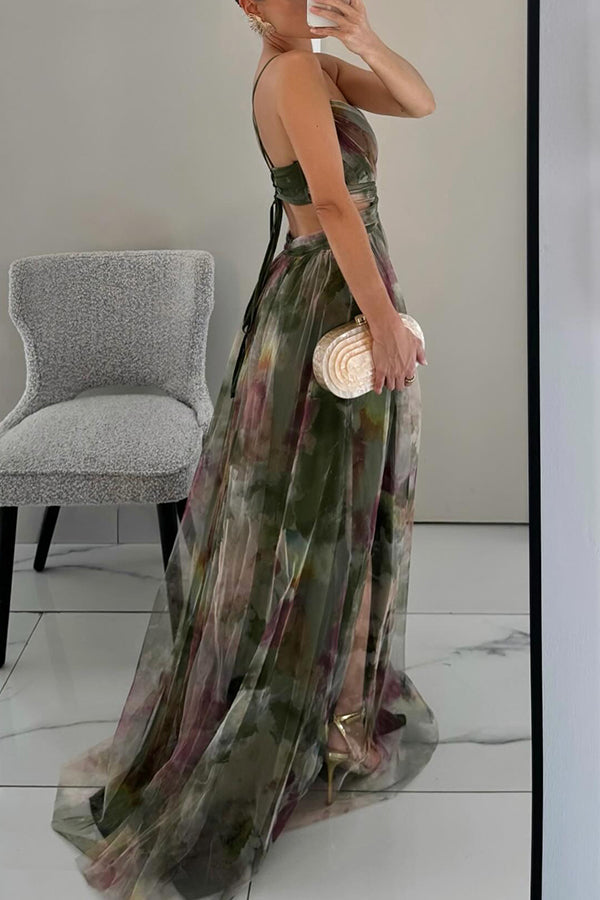 GIULIA - Abito fluido in chiffon