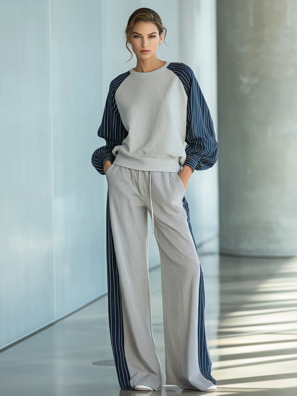 LIONI - igio a righe con maniche raglan leggere