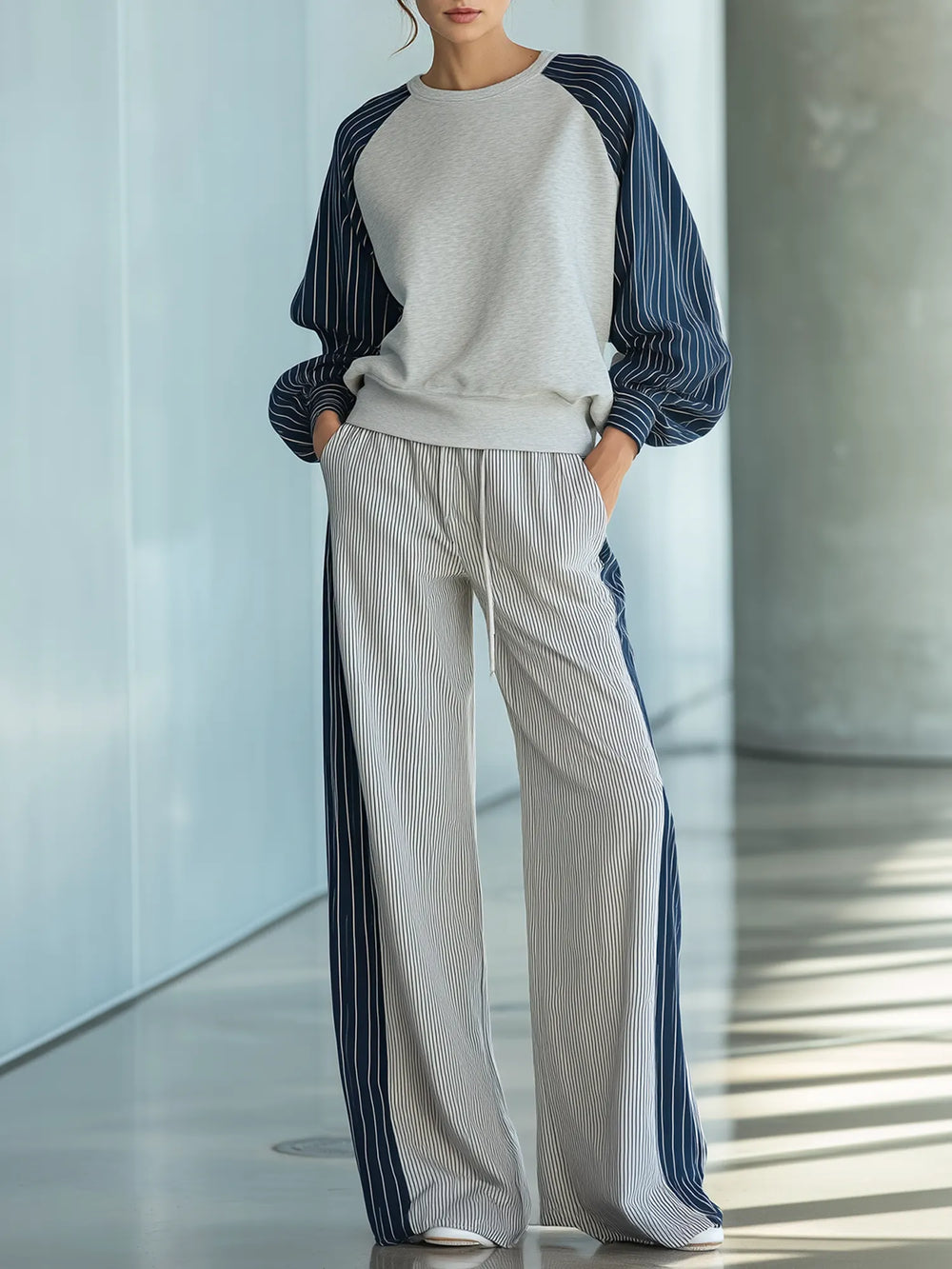 LIONI - igio a righe con maniche raglan leggere