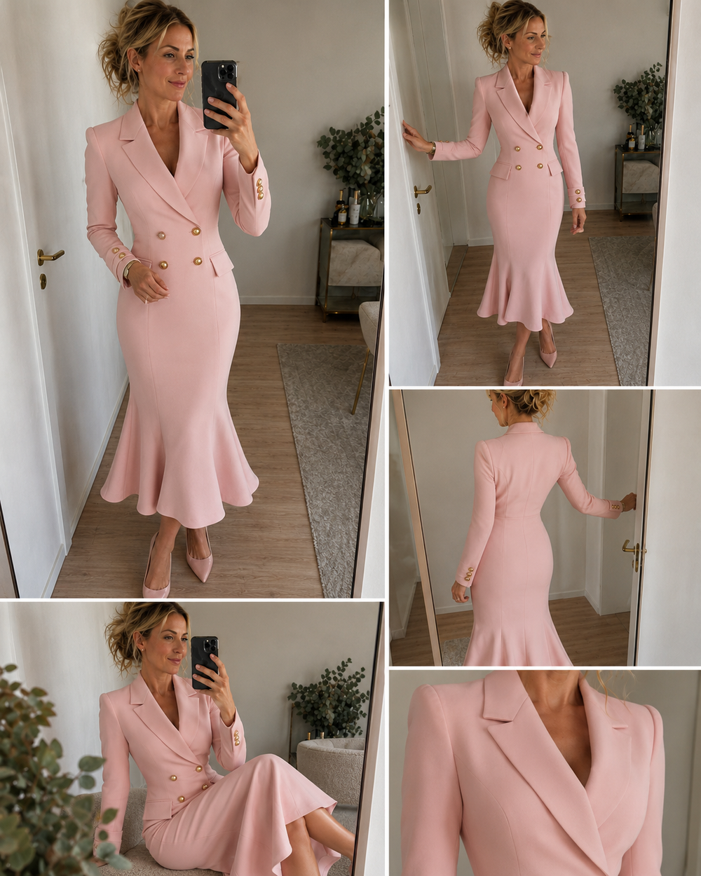 GIULIA - Abito midi svasato in jersey