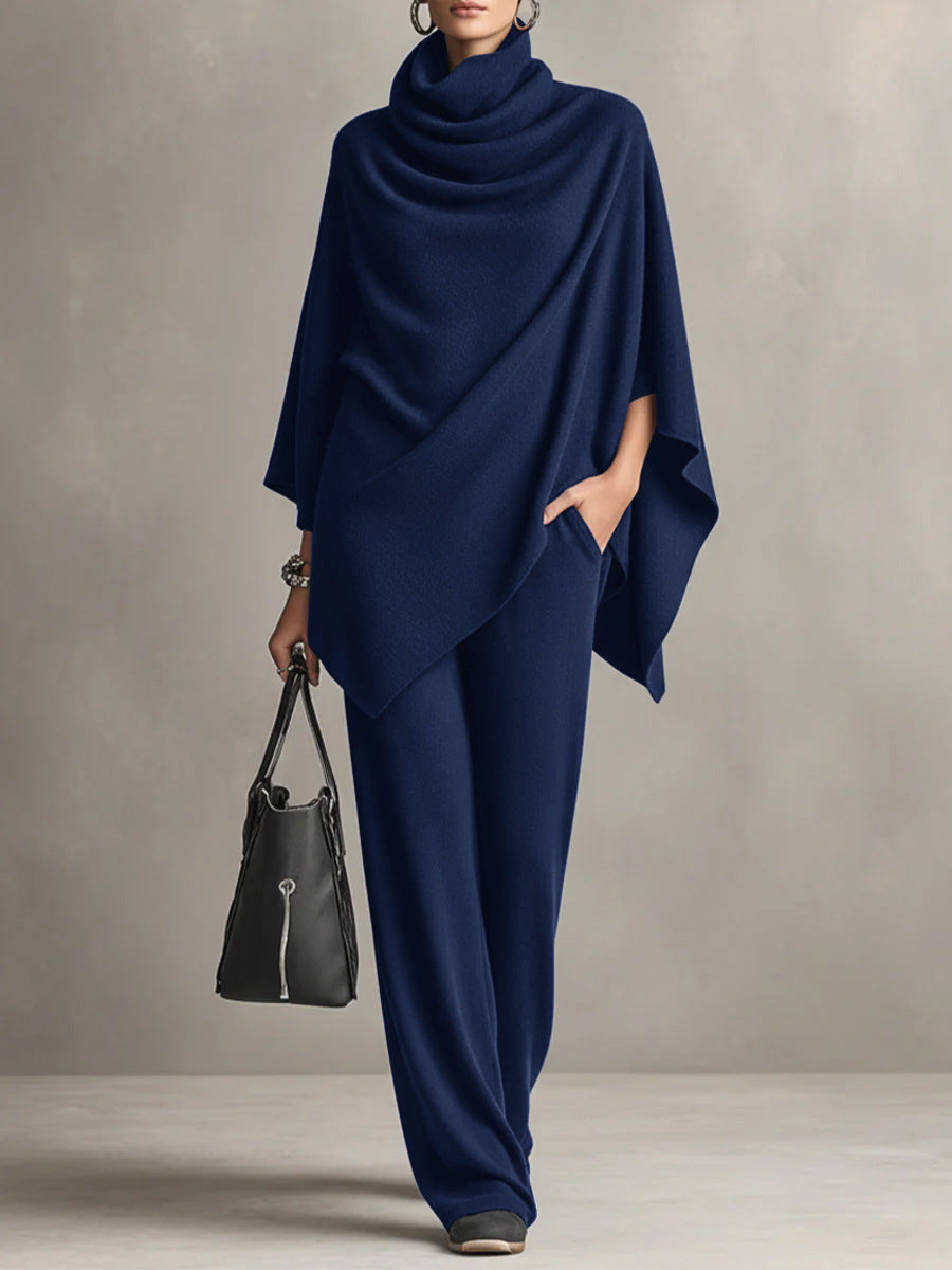 BUJA - Set due pezzi morbido con pantaloni e camicia drappeggiati