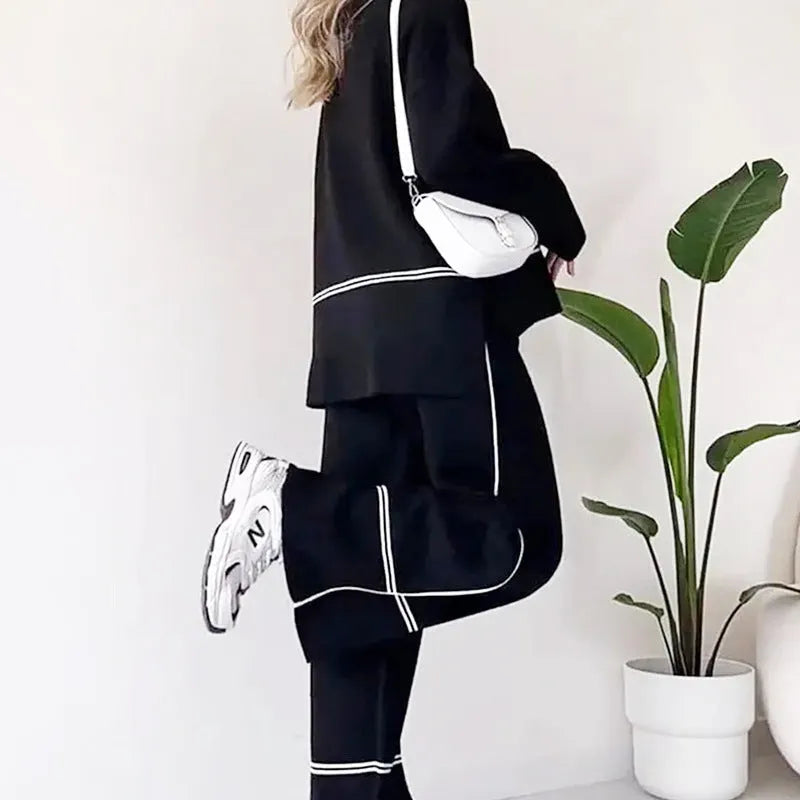 BALANGERO - Set due pezzi in maglia multicolore dai toni eleganti