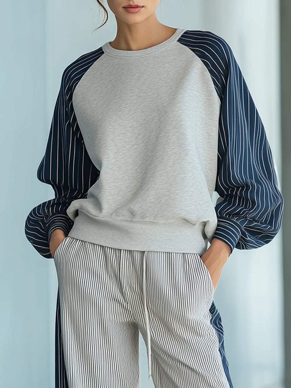 LIONI - igio a righe con maniche raglan leggere