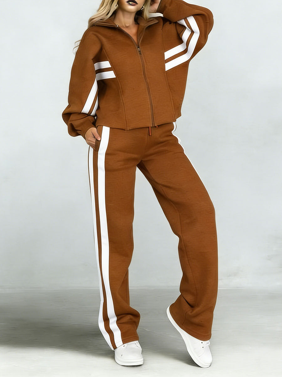 VITERBO - Completo lino-cotone bicolore con camicia e pantaloni ampi