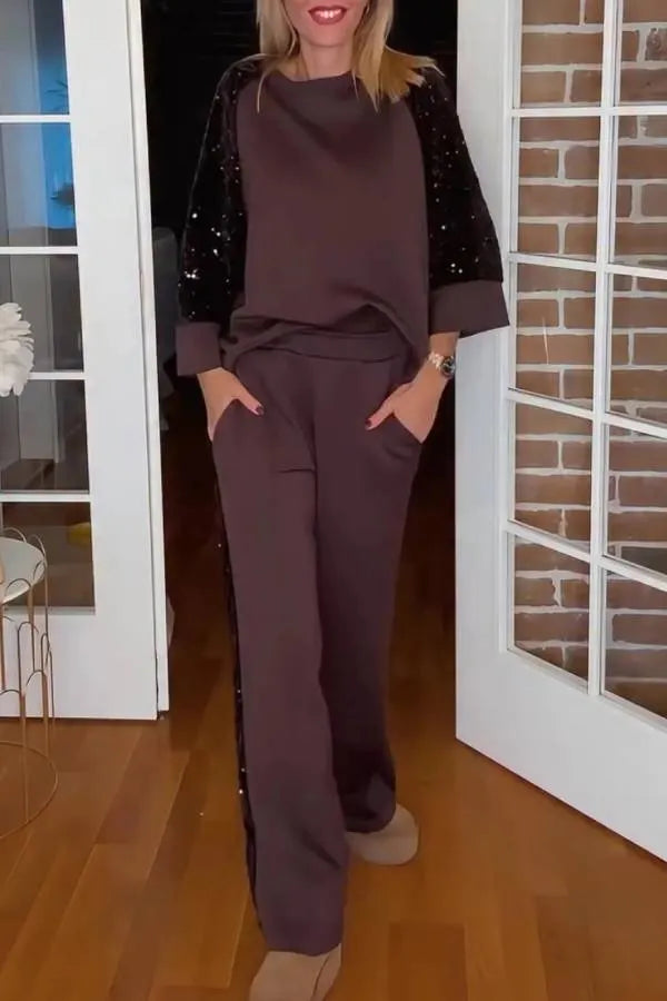 MALITO - Coordinato marrone e beige dai toni naturali