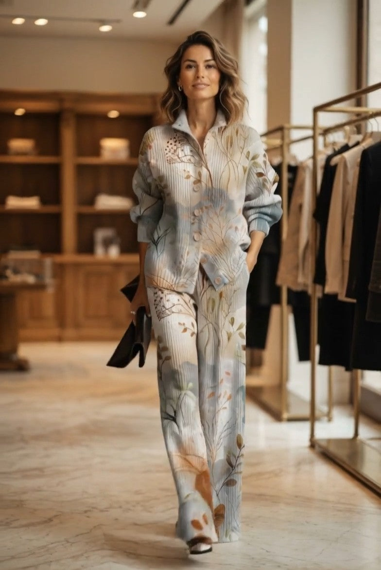GARGAZZONE - Completo donna in maglia floreale multicolor — SHOT 1