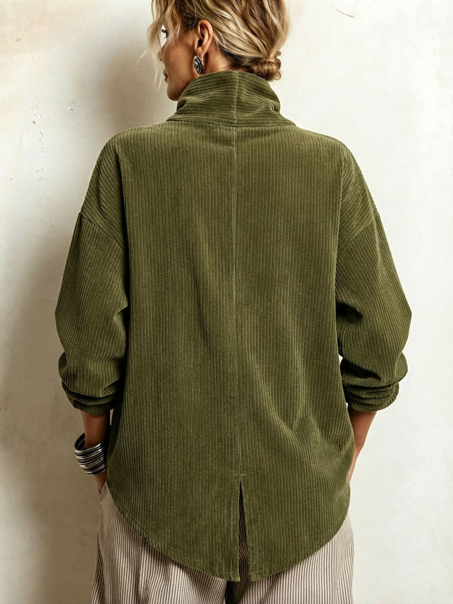 CASSINELLE - Dolcevita asimmetrico in maglia testurizzata