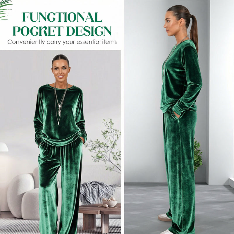 CARROSIO - Completo donna in velluto 2 pezzi, blu, verde, caffè, nero