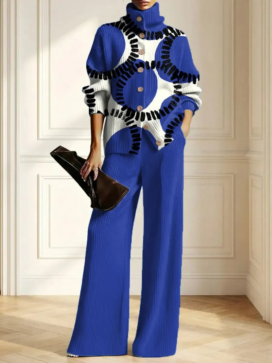 NOVE - one blu con fantasia astratta stampata