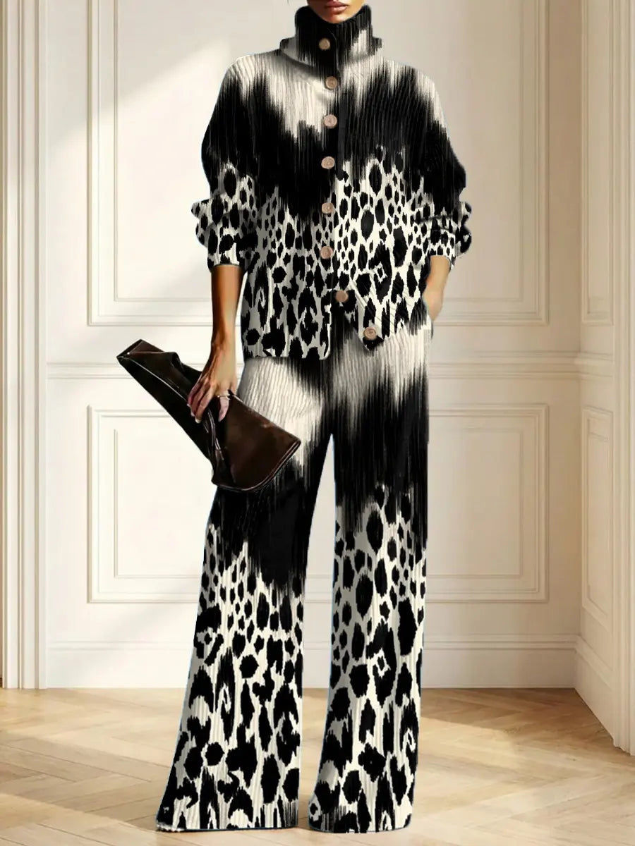 MEDESANO - Set due pezzi in maglia multicolor con fantasia astratta