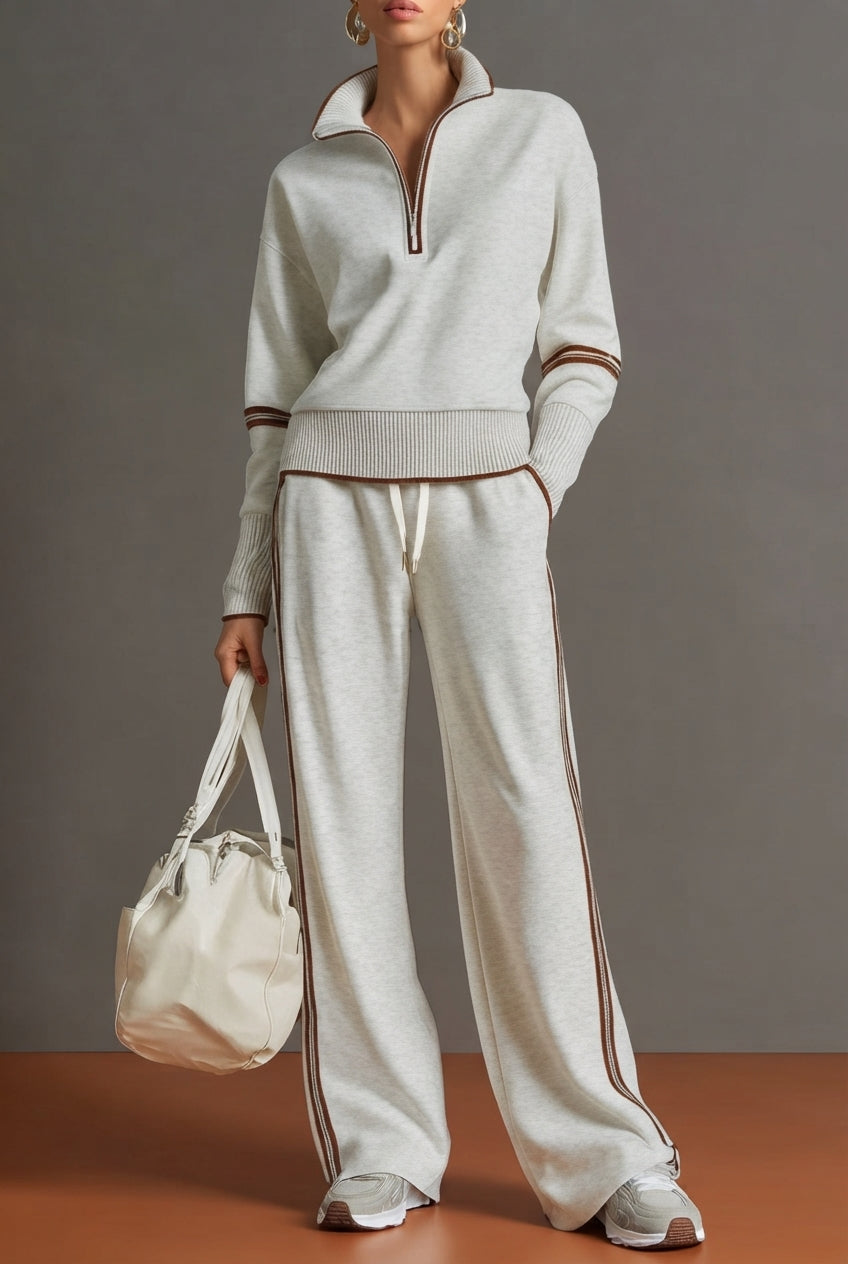 CASHMERE - Set due pezzi in maglia e pantaloni ampi
