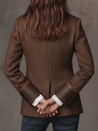 PERCILE - Blazer sartoriale marrone su misura