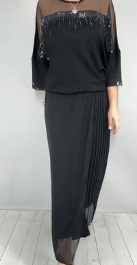 MOGORO - Set due pezzi con pantaloni plissé decorati