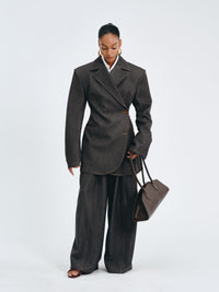 SPERONE - Blazer sartoriale dal taglio lineare blu o nero antracite