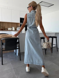LUCIA - Abito in denim con bottoni