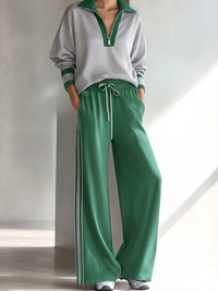 CANTIANO - Set due pezzi felpa e pantaloni color block multicolore