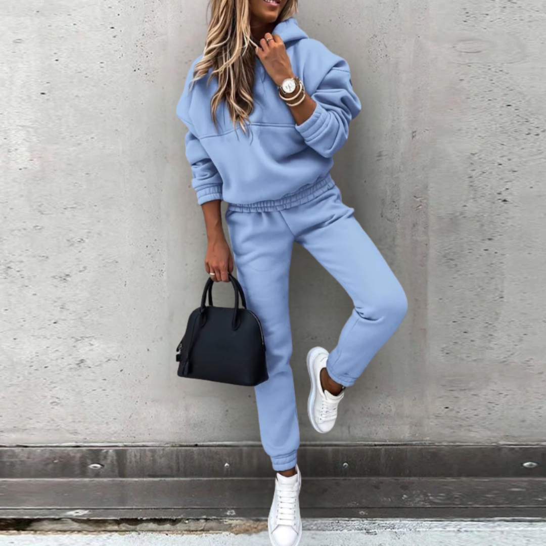 BRUXELLES - Felpa morbida con jogger coordinati e vita elasticizzata
