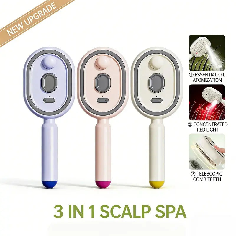 DUNA - Spazzola massaggiante spray elettrico viola, rosa o beige