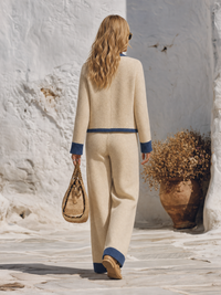 GUBBIO - Completo in Maglia Khaki a Gamba Larga