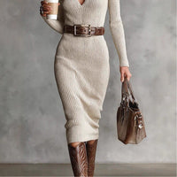 GIULIA - Abito Midi Bianco Latte