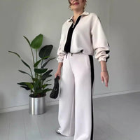 ROBERTA - Completo 2 pezzi con top a zip e pantaloni