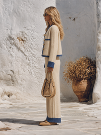 GUBBIO - Completo in Maglia Khaki a Gamba Larga