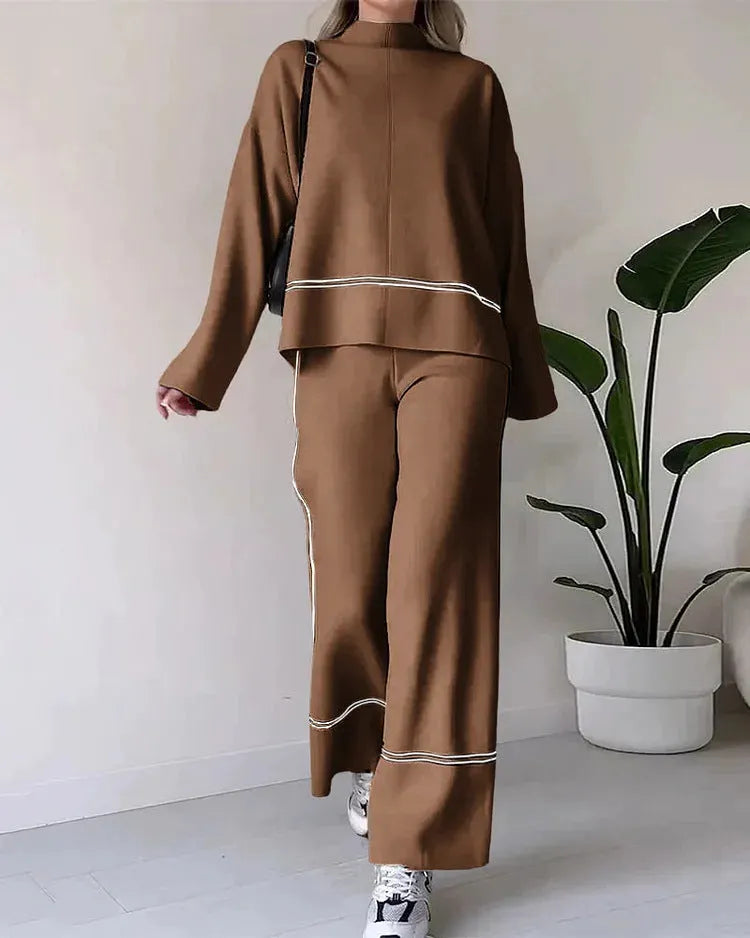BALANGERO - Set due pezzi in maglia multicolore dai toni eleganti