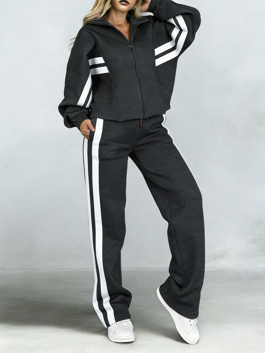 VITERBO - Completo lino-cotone bicolore con camicia e pantaloni ampi