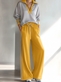 CANTIANO - Set due pezzi felpa e pantaloni color block multicolore