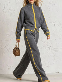 CORTAZZONE - Completo in maglia color block da relax