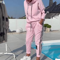 ORINO - Set due pezzi con felpa e jogger casual rosa o kaki