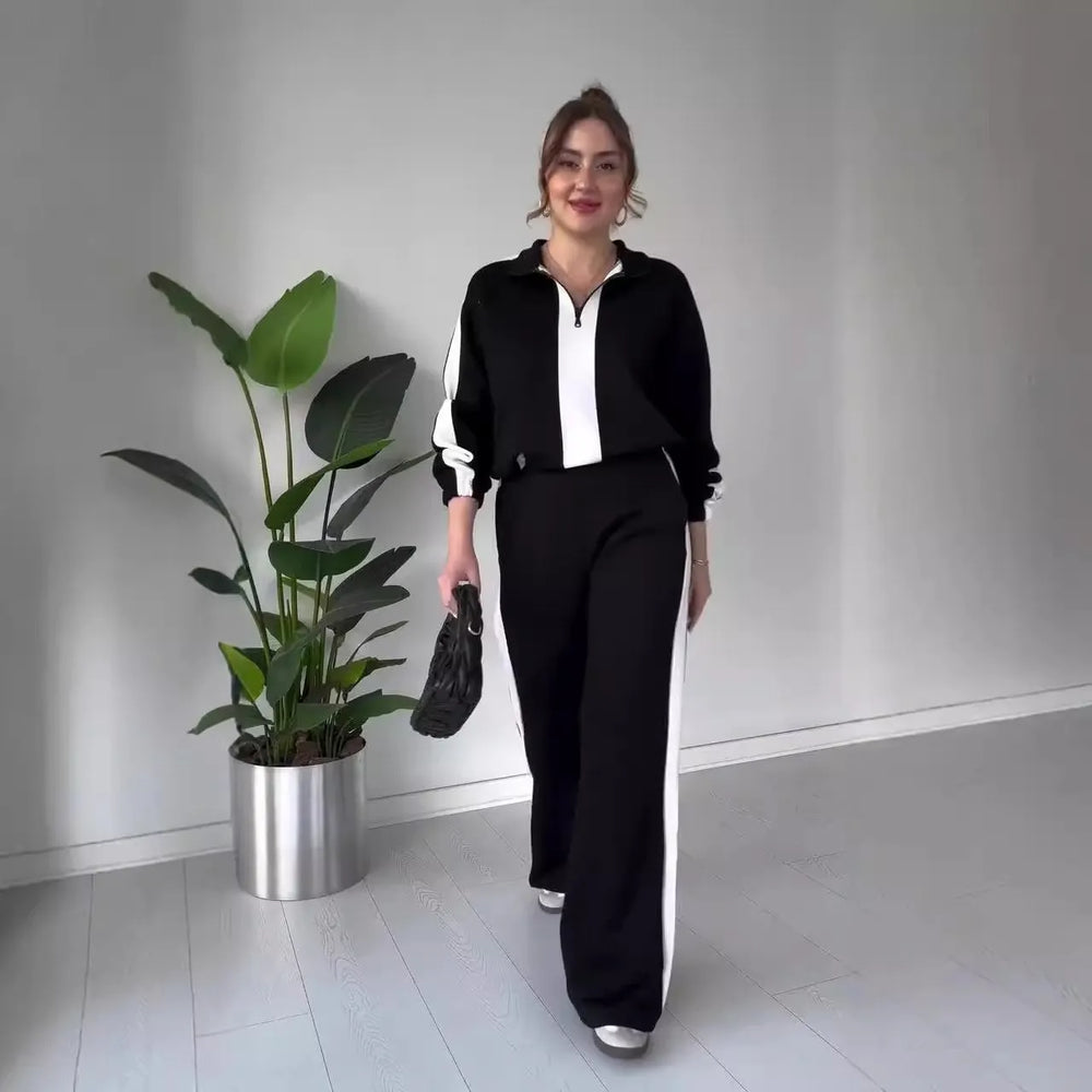 PIERANICA - Completo 2 Pezzi con Top a Revers e Pantaloni