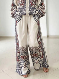 TAIPEI - Camicia bianca a maniche lunghe con stampa paisley e zip