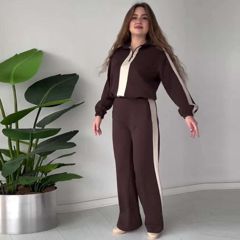 PIERANICA - Completo 2 Pezzi con Top a Revers e Pantaloni