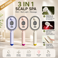 DUNA - Spazzola massaggiante spray elettrico viola, rosa o beige