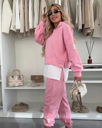 MARCIANA - Set due pezzi in maglia e pantaloni per look casual