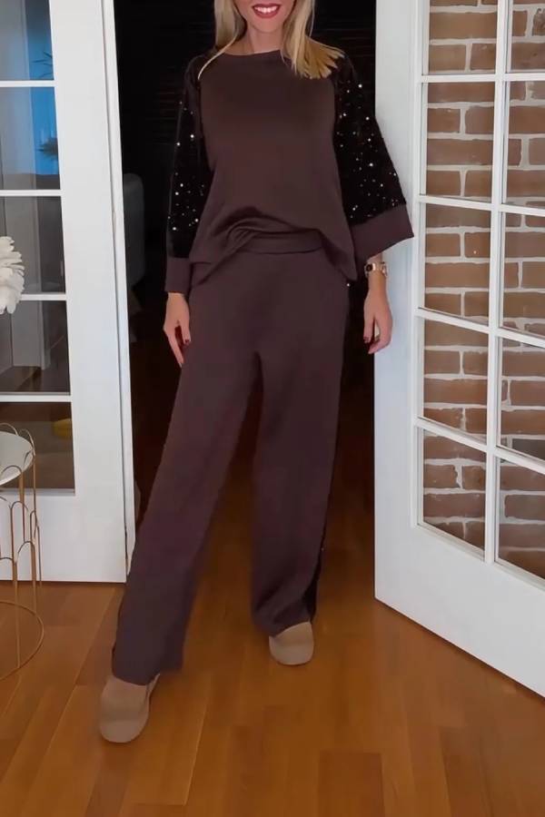 MALITO - Coordinato marrone e beige dai toni naturali