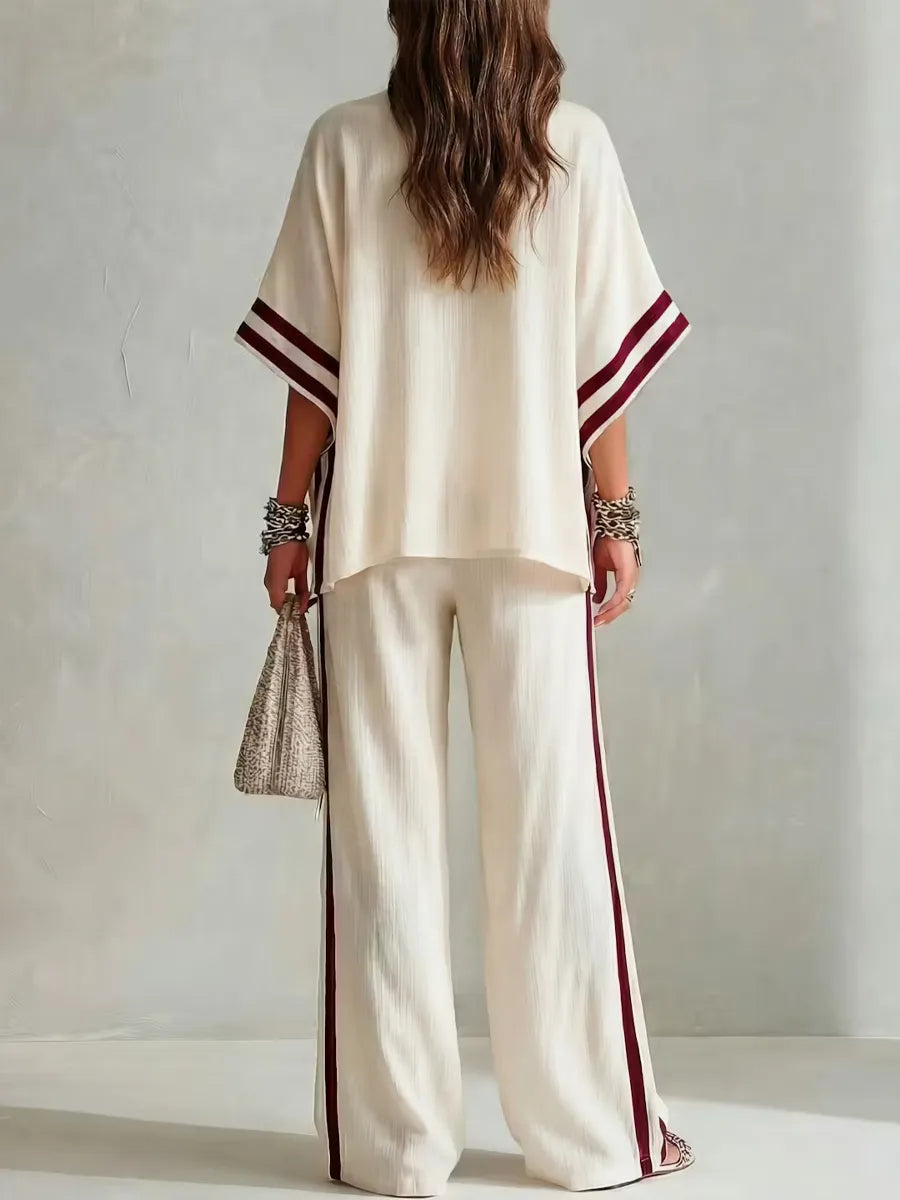 PONTEVICO - Outfit bohemien moderno color avorio