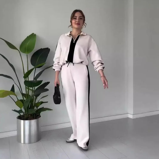 PIERANICA - Completo 2 Pezzi con Top a Revers e Pantaloni