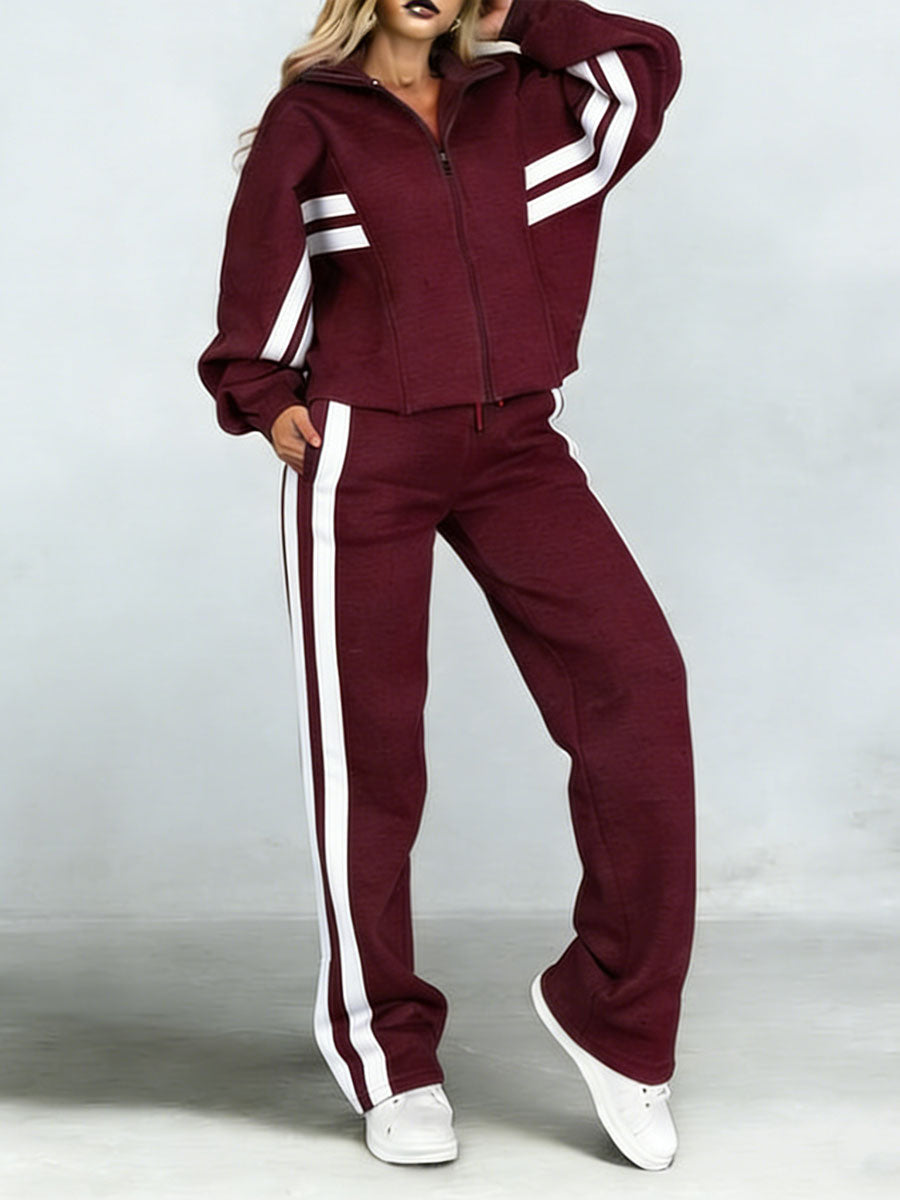 VITERBO - Completo lino-cotone bicolore con camicia e pantaloni ampi