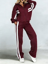VITERBO - Completo lino-cotone bicolore con camicia e pantaloni ampi