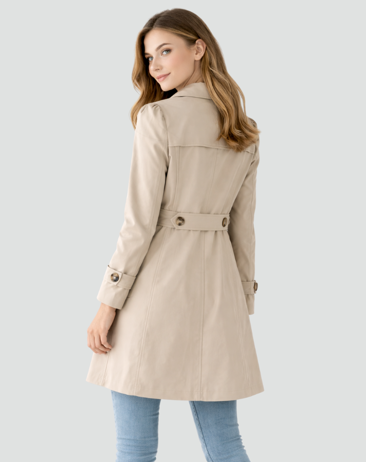 FILOMENA - Trench sartoriale disponibile in nero, beige e rosa