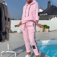 ORINO - Set due pezzi con felpa e jogger casual rosa o kaki