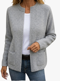 BUDRIO - Cardigan in maglia con tasche aperte