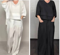 SPARANISE - Completo due pezzi in lino leggero, vari colori