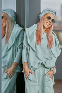 VERCEIA - Completo coordinato verde quattro pezzi