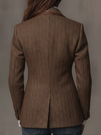 PERCILE - Blazer sartoriale marrone su misura