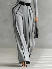 BOVALINO - Set due pezzi con collo alto e pantaloni ampi, nero o grigio