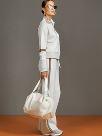 CASHMERE - Set due pezzi in maglia e pantaloni ampi