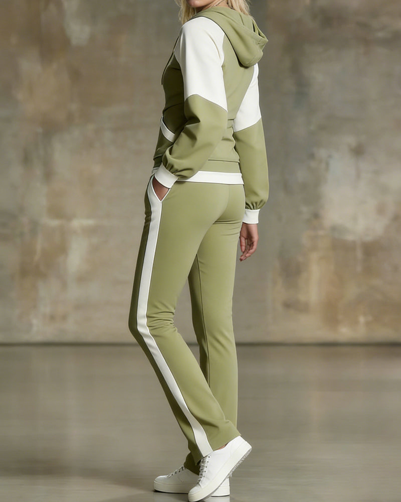 TOSSICIA - Completo sportivo bicolore verde e rosso